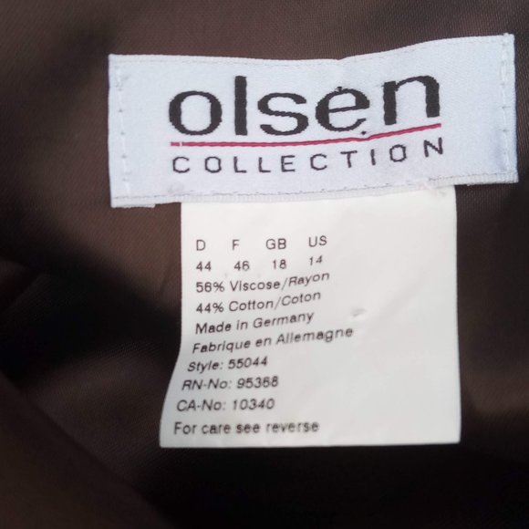 Chocolate Brown Vest from the Olsen Collection Size 14 Luxurious & Warm - Picture 7 of 8